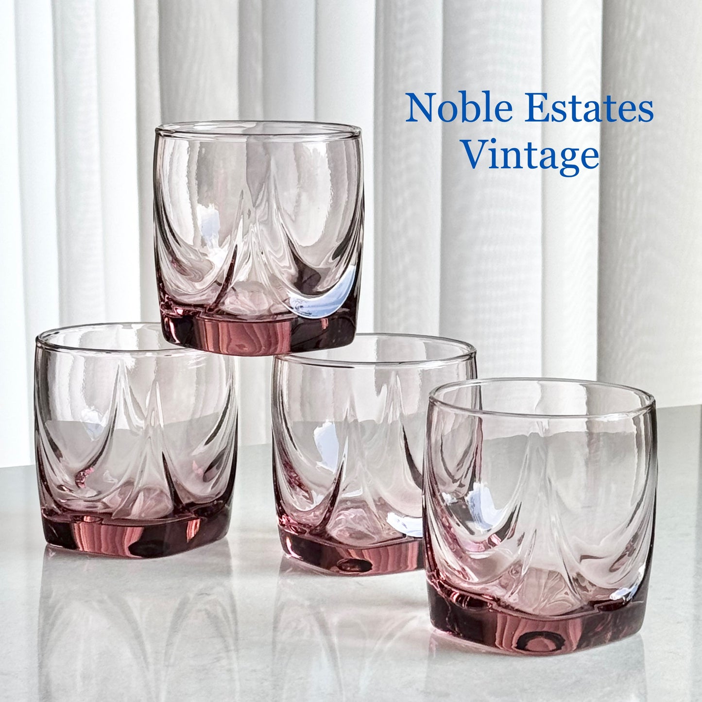 Vintage Libbey Imperial Plum Glasses - Set of 4 Tumblers