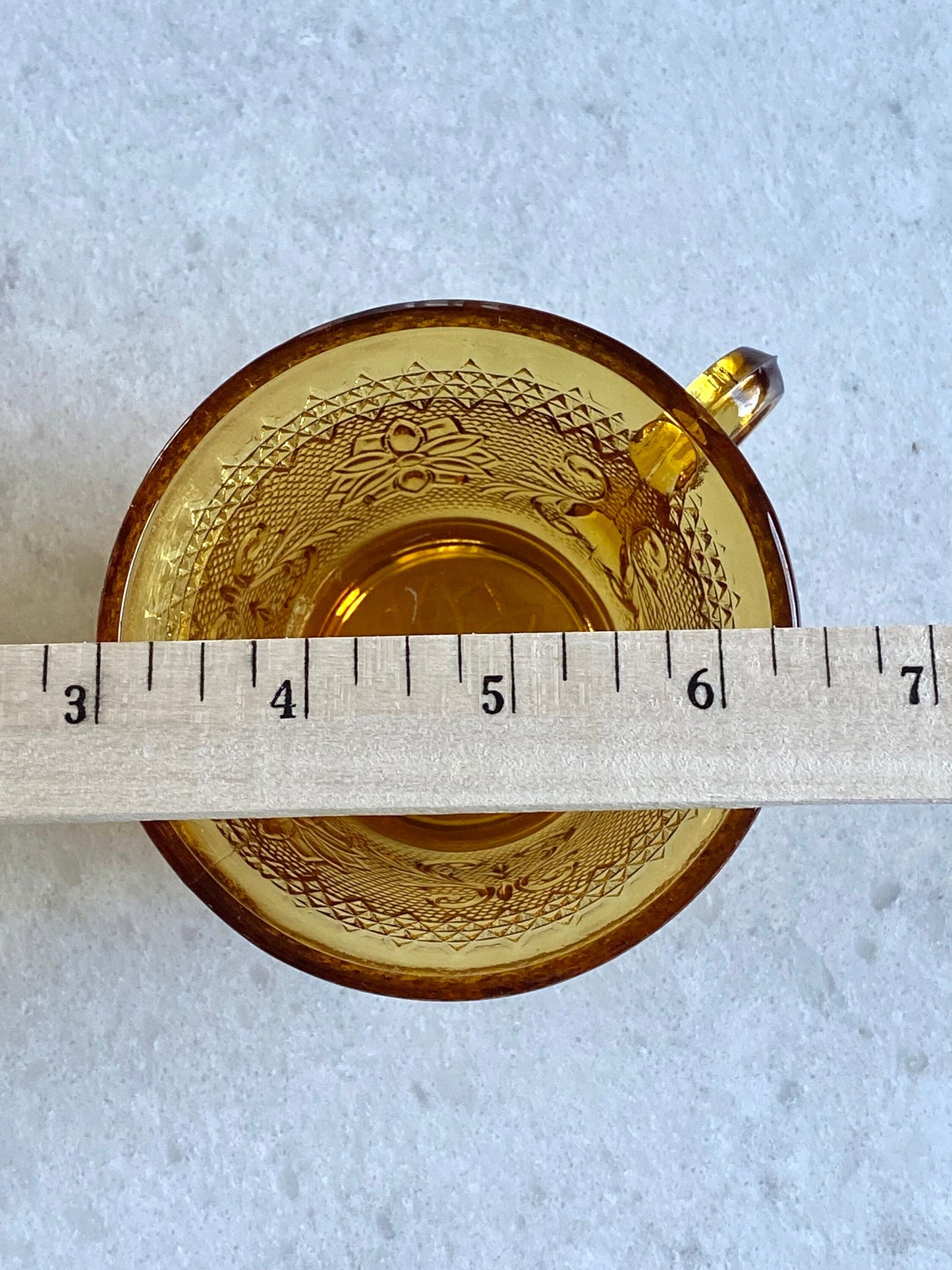 Vintage Indiana Glass Tiara Sandwich Chantilly Amber Punch Bowl and 12 Cups