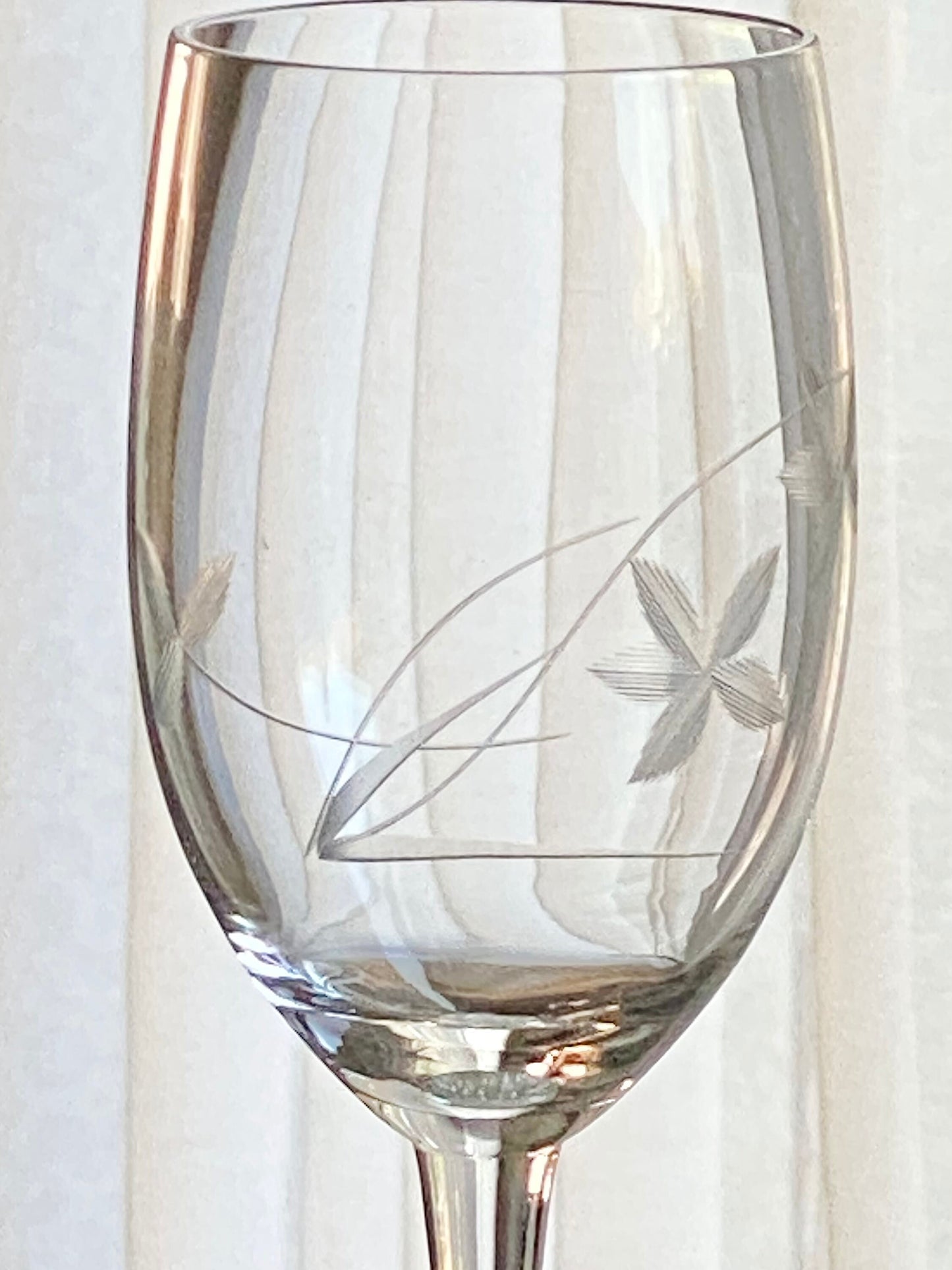 Vintage Etched Glasses - Set of 4 (Set #4006)