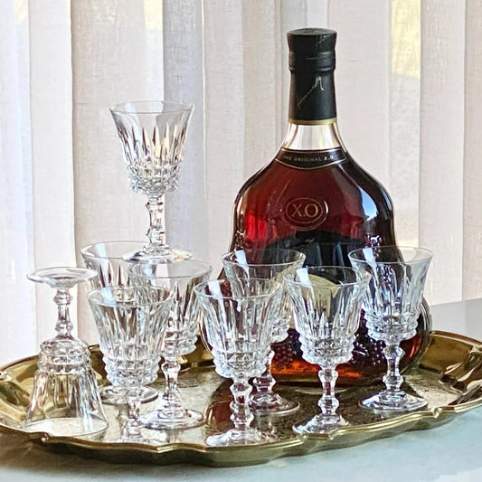 Vintage Cristal d'Arques-Durand Tuilleries Villandry Glasses (circa 1976 - 1997) - Set of 8