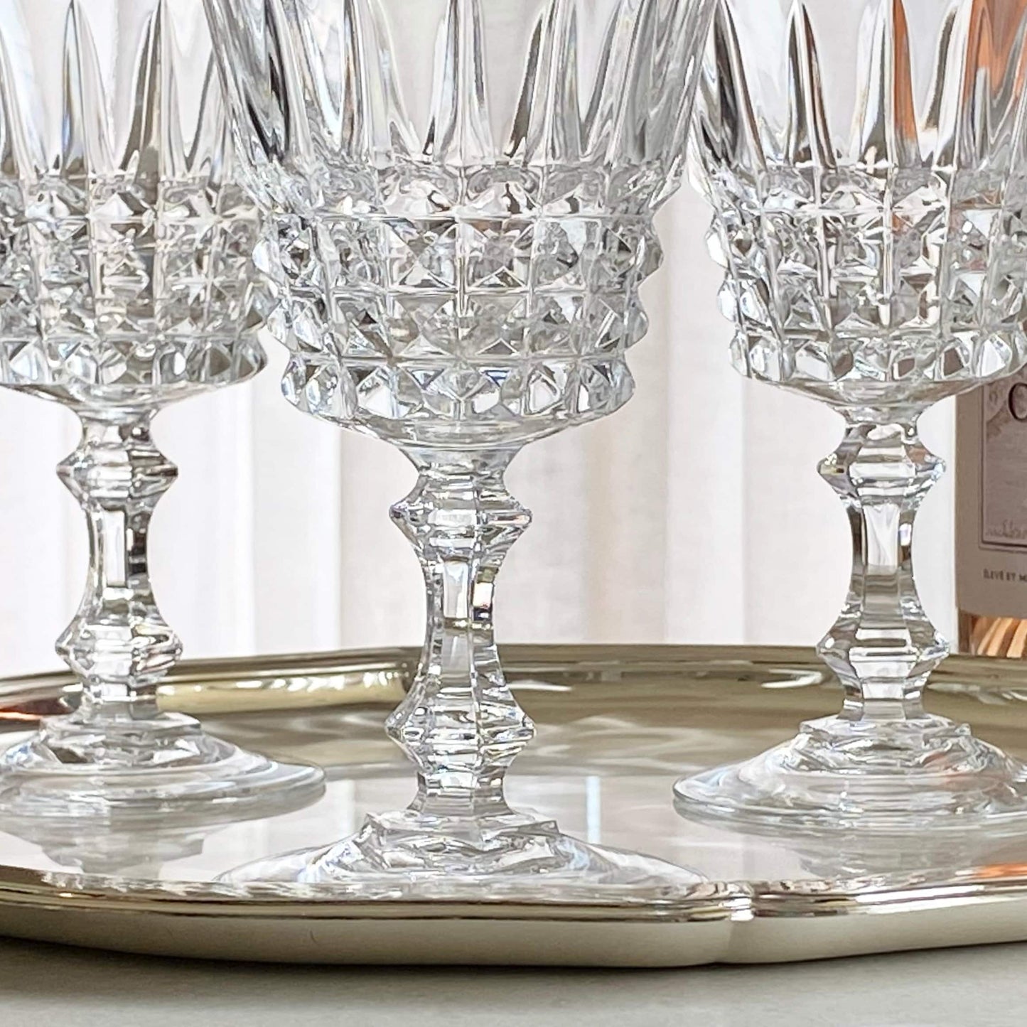 Vintage Cristal D'Arques-Durand Tuilleries Villandry Glasses (circa 1976 - 1997)  - Set of 10