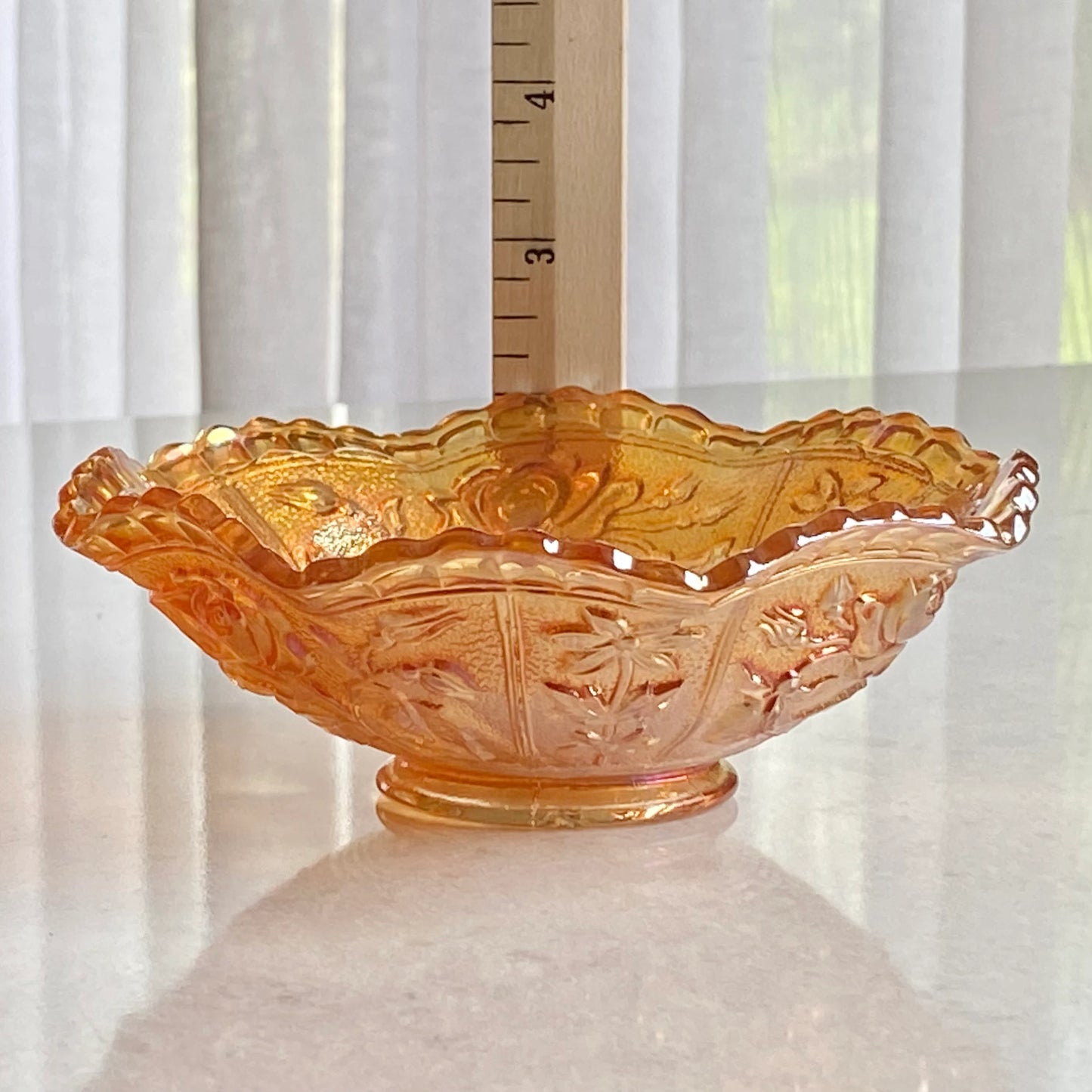 Vintage Imperial Open Rose Marigold Carnival Rose Bowl (circa 1910 - 1920)