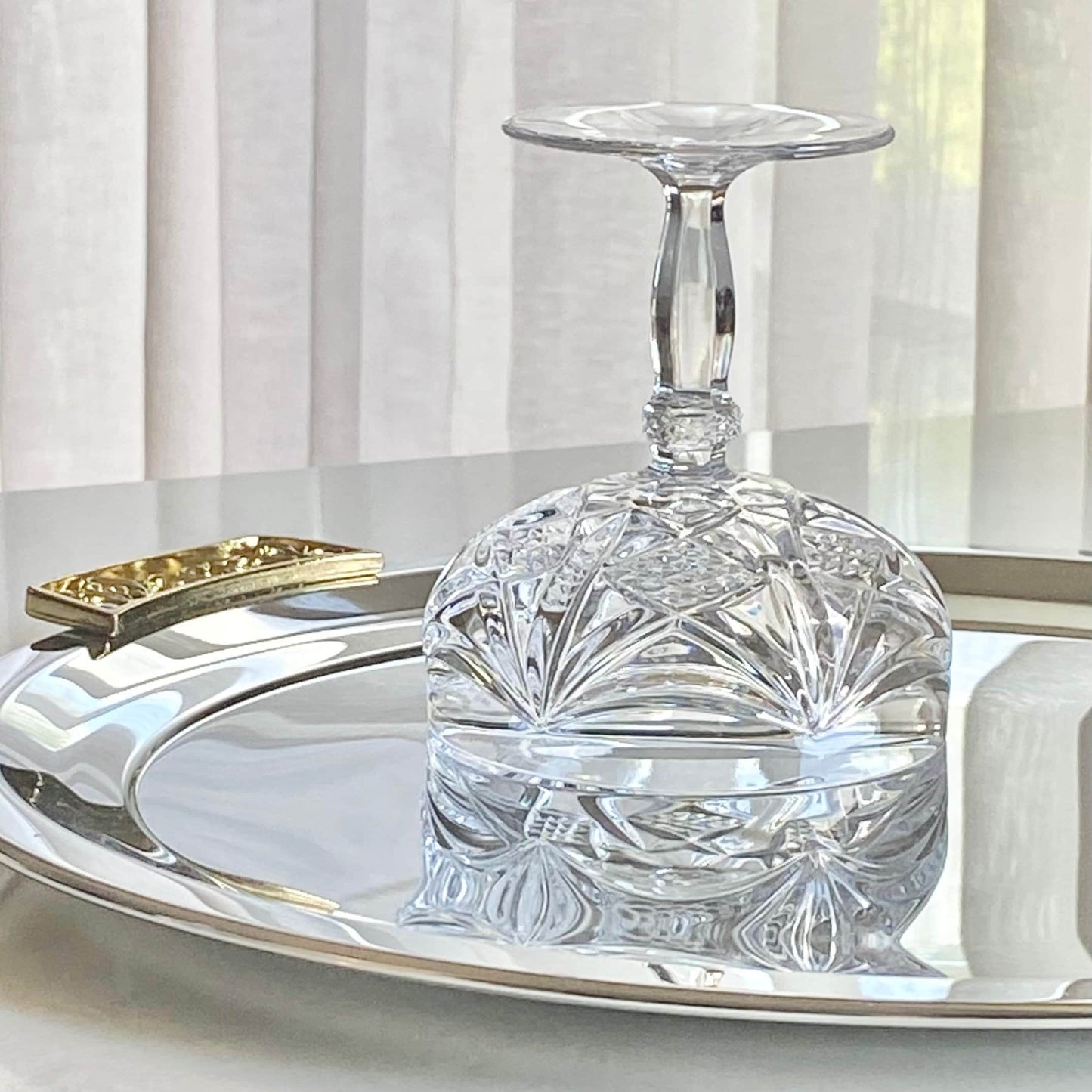 Vintage Katharinen Hutte Crystal Champagne Coupes / Cocktail Glasses - Set of 10
