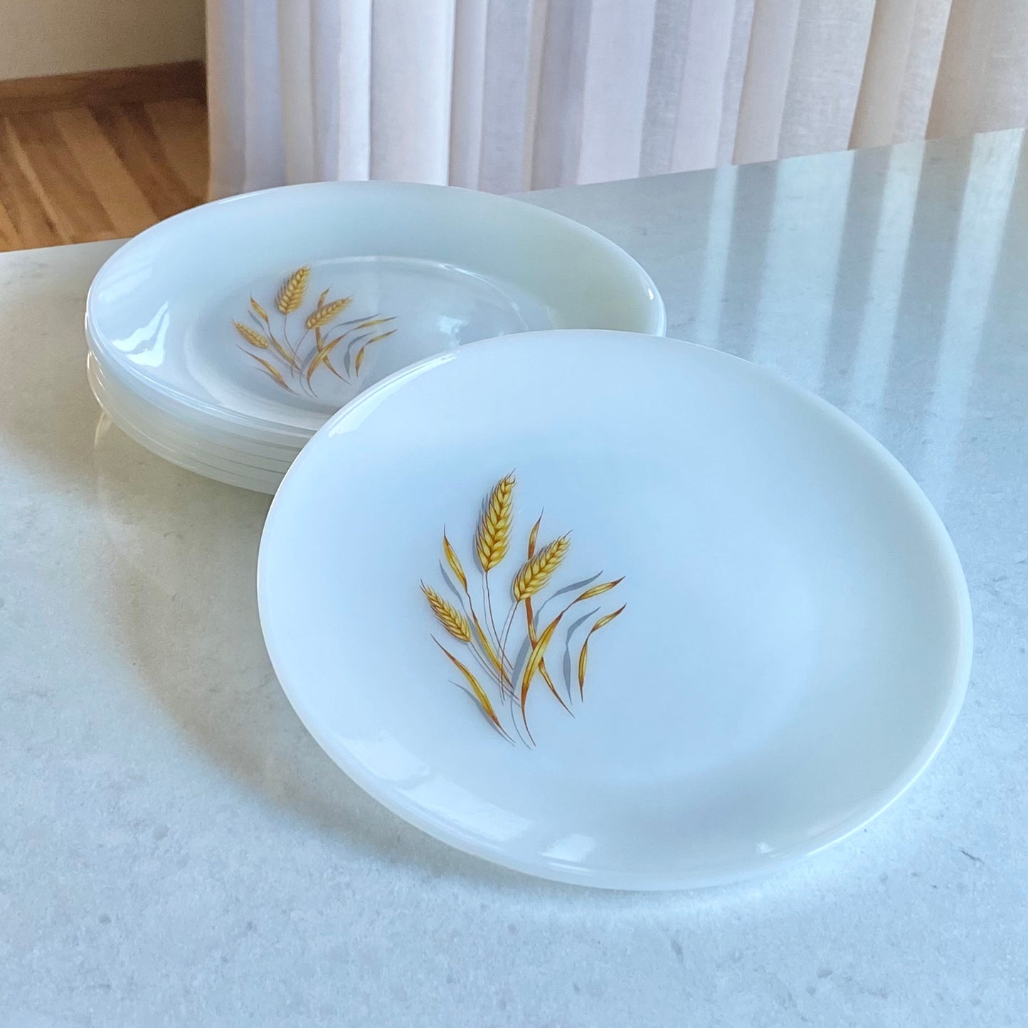 Vintage Anchor Hocking Fire King 10 Inch Wheat Plates (circa 1962 - 1966) - 16 available