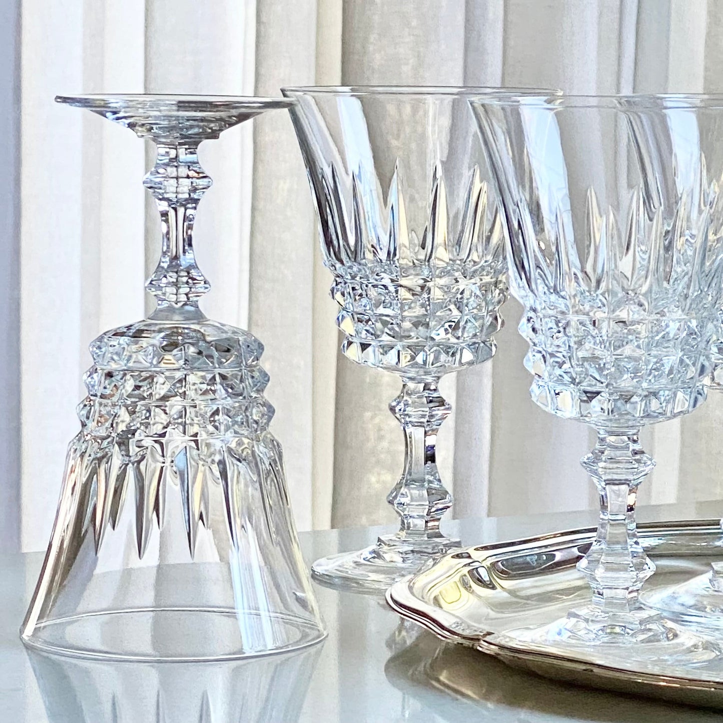 Vintage Cristal D'Arques-Durand Tuilleries Villandry Glasses (circa 1976 - 1997)  - Set of 10