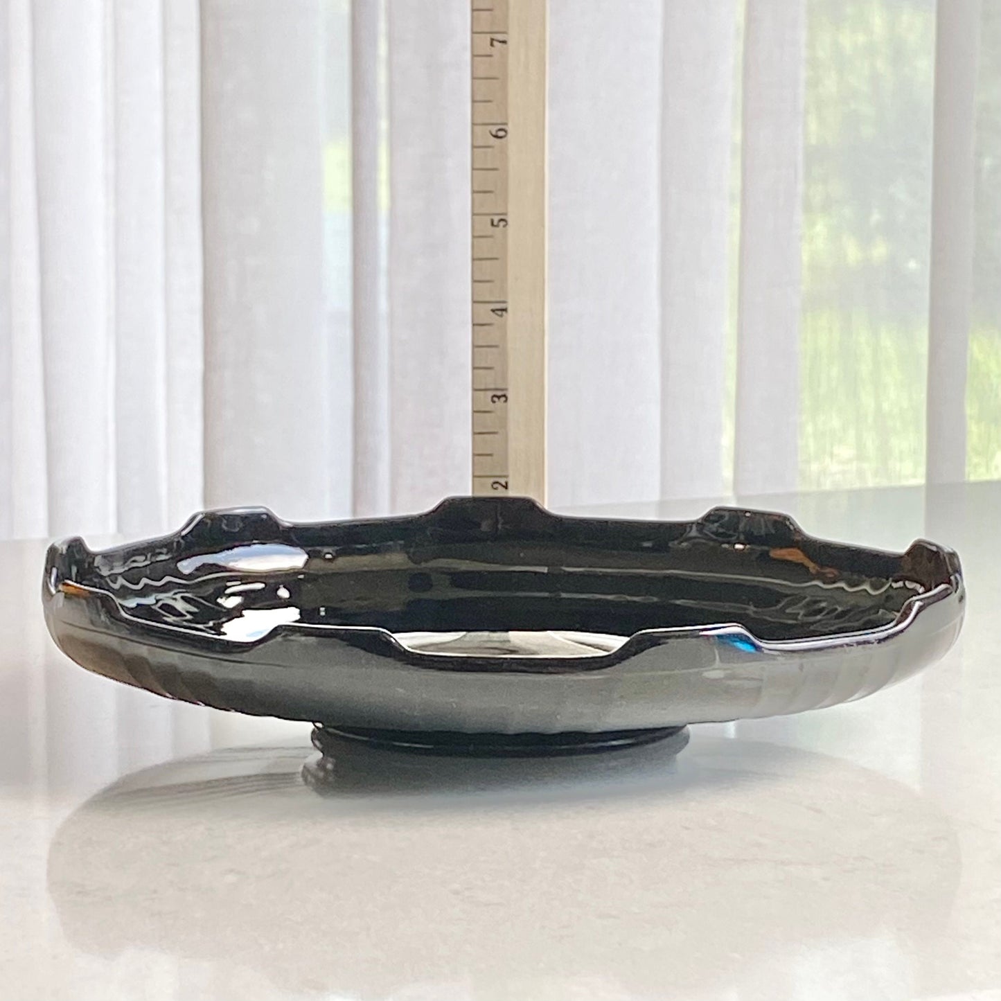 Vintage Black Glass Bowl