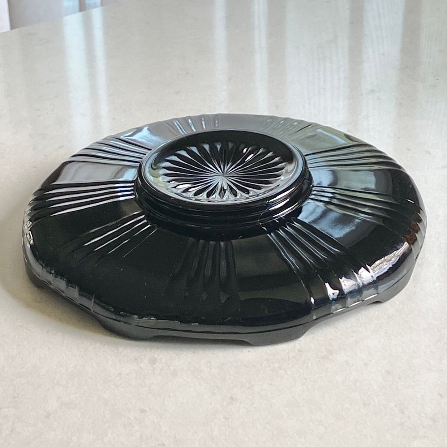 Vintage Black Glass Bowl