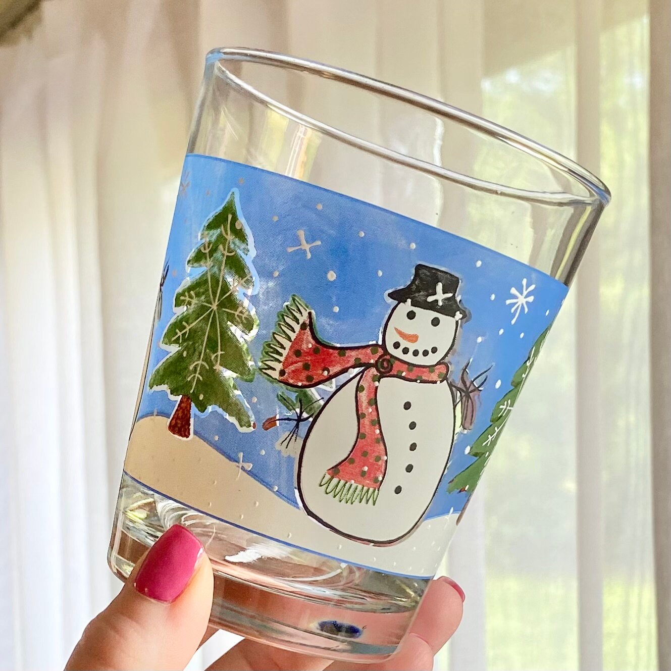 Vintage Libbey Snowman Glasses - Set of 6