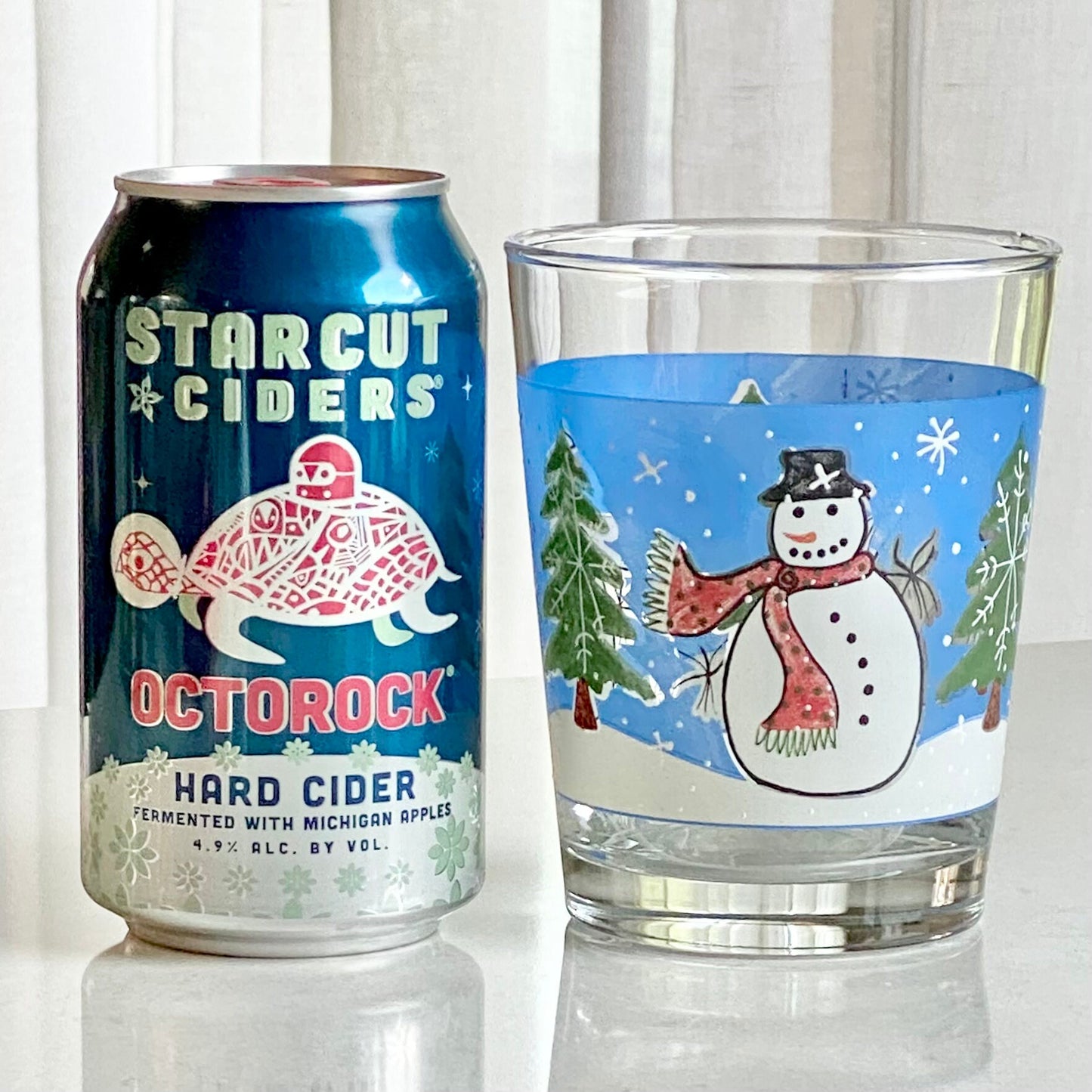 Vintage Libbey Snowman Glasses - Set of 6