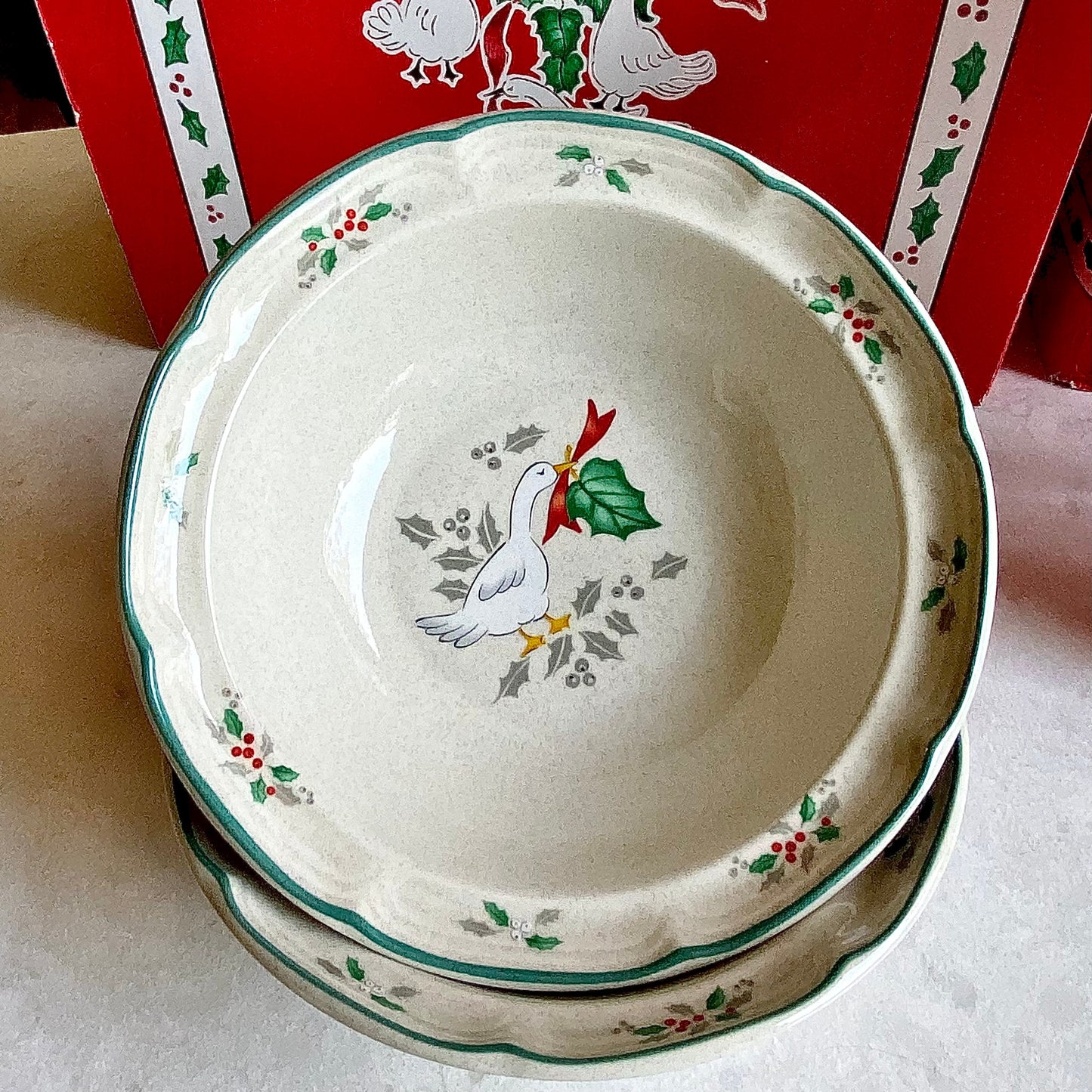 Vintage Christmas Marmalade Dishes - Service for 16 Available