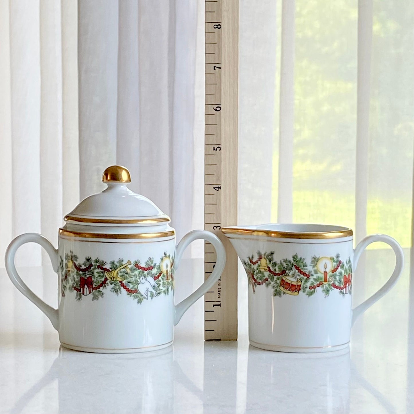 Vintage Fitz & Floyd St. Nicholas Sugar and Creamer Set (circa 1980 - 1996)