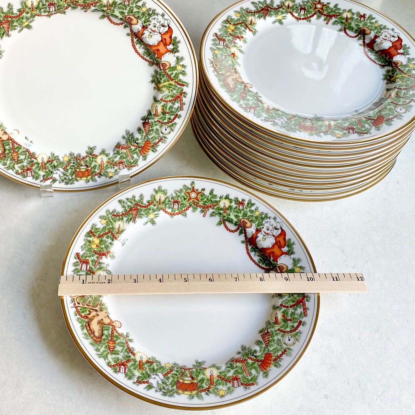 Vintage Fitz and Floyd St. Nicholas Dishes (circa 1980 - 1996) - Service for 14 Available