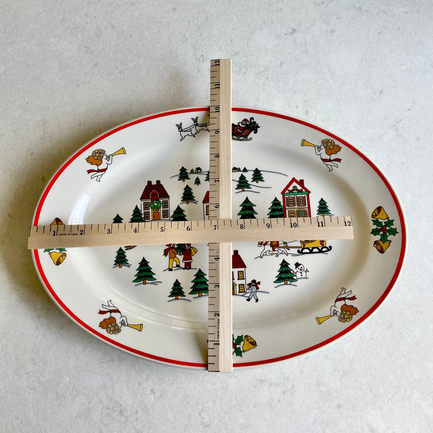 Vintage Jamestown The Joy of Christmas Serving Pieces -  Oval Platter, Round Serving Bowl, Sugar and Creamer Set Available