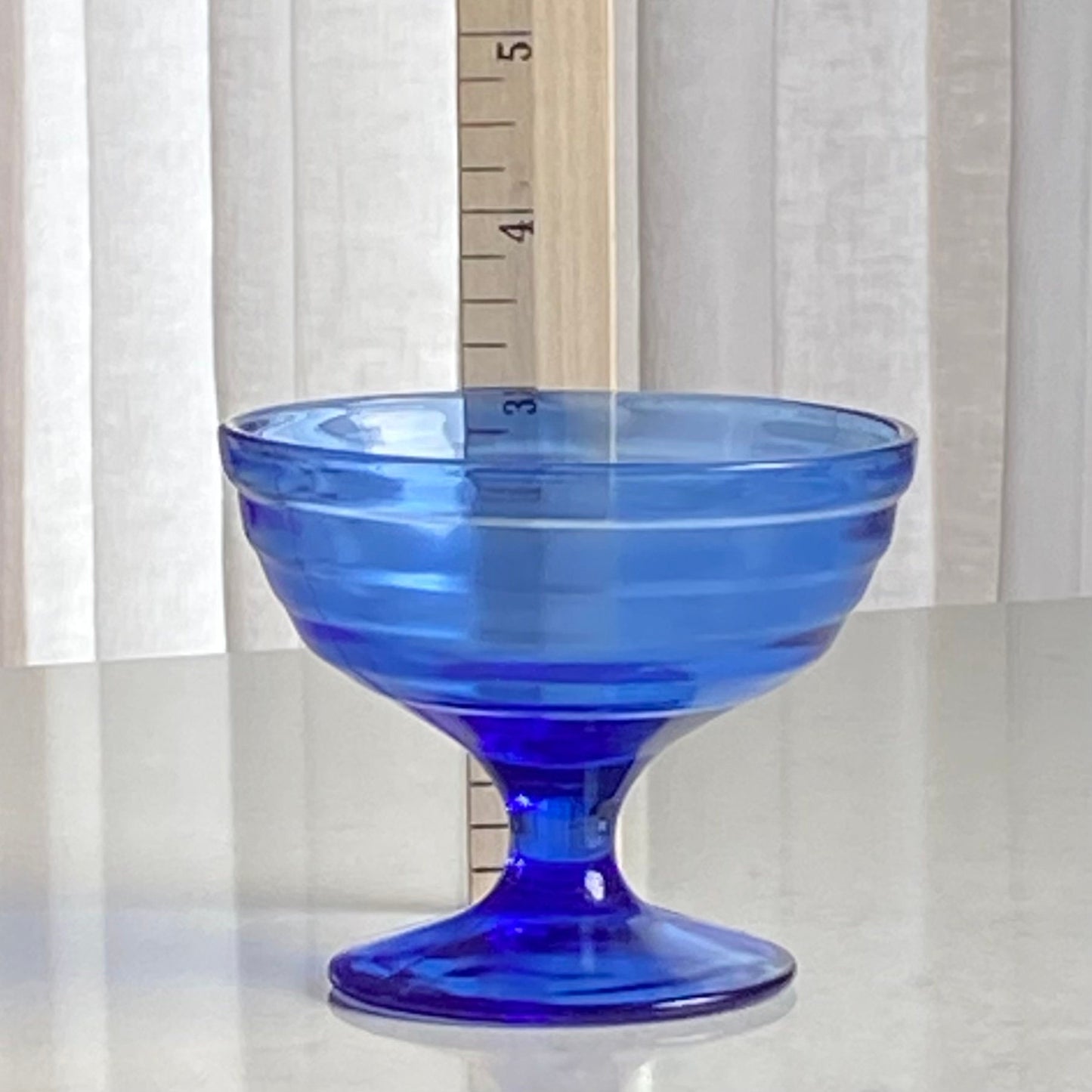 Vintage Hazel Atlas Cobalt Blue Moderntone Champagne Coupes / Sherbets - Set of 10