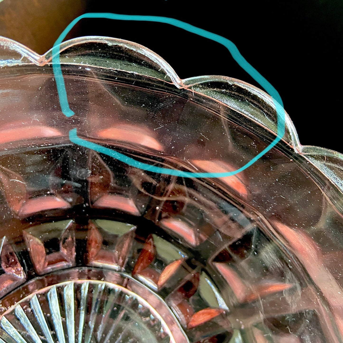 Vintage Jeannette Cube Pink Glass Bowls (circa 1929 - 1933) - Set of 8