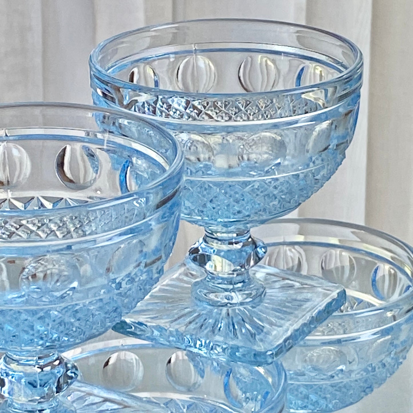 Vintage Imperial Glass Tradition Light Blue Glasses - Set of 10