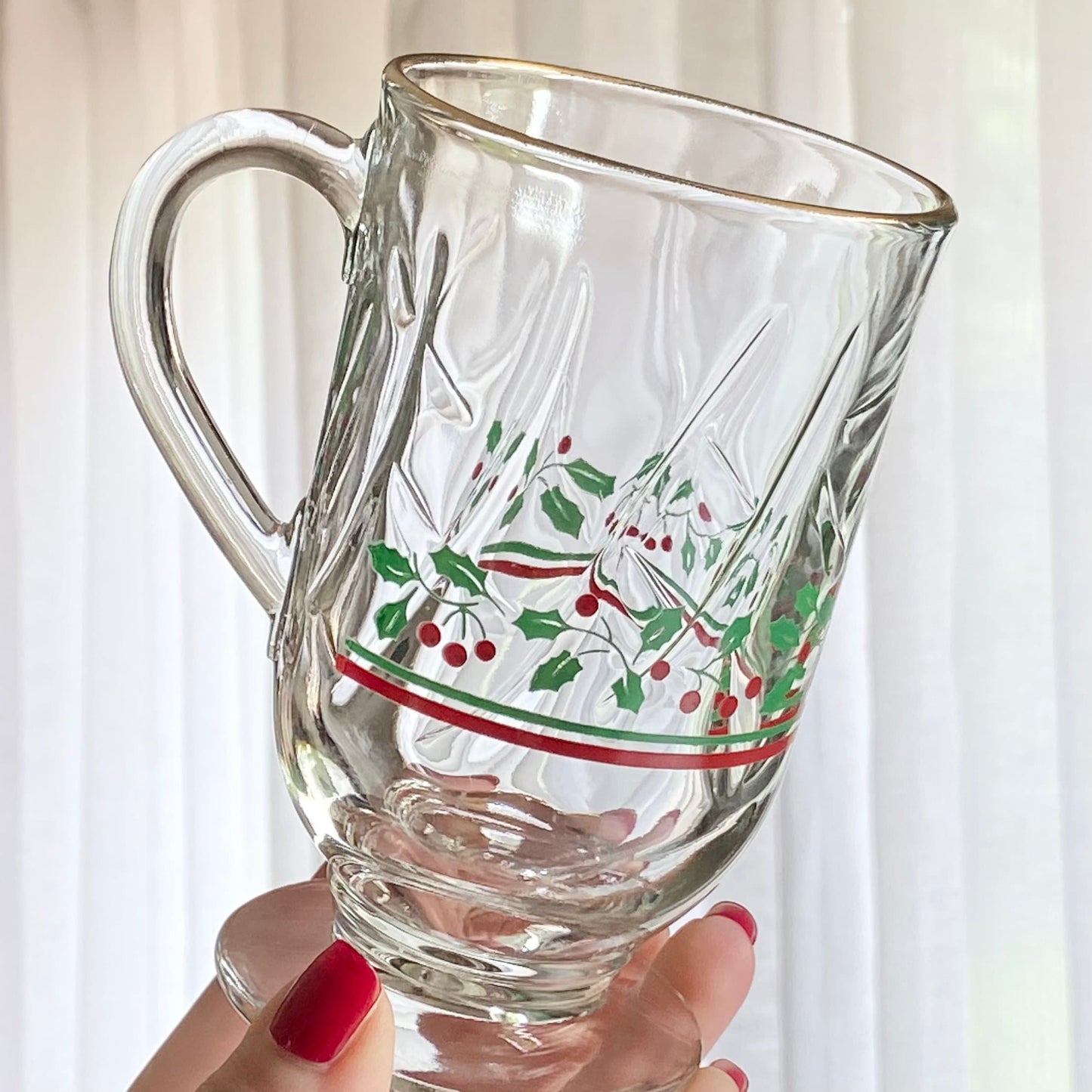 Vintage Arby's Gold Trimmed Christmas Mugs - Set of 12