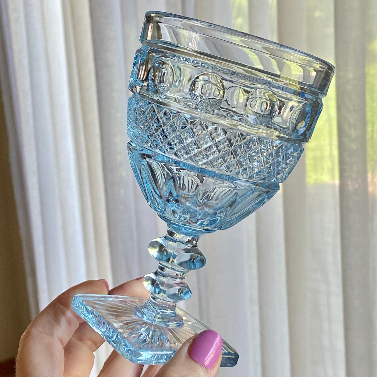 Vintage Imperial Glass Tradition Light Blue Glasses - Set of 12