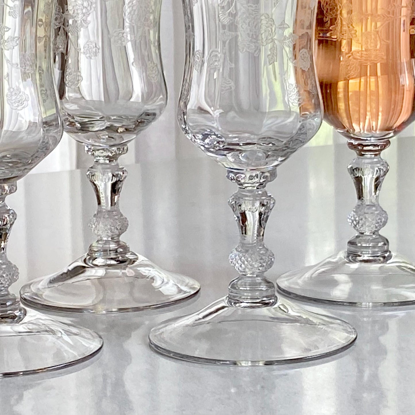 Vintage Cambridge Elaine Glasses (circa 1933 - 1954) - Set of 6