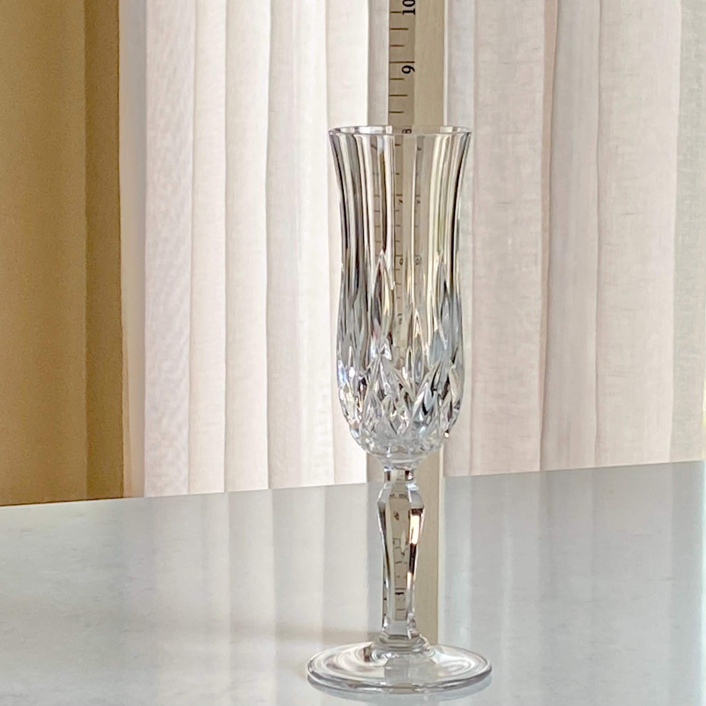 Vintage Royal Crystal Rock Opera Champagne Flutes - Set of 7