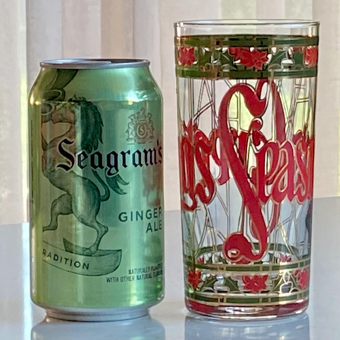 Vintage Culver Seasons Greetings Highball Glasses - Set of 4