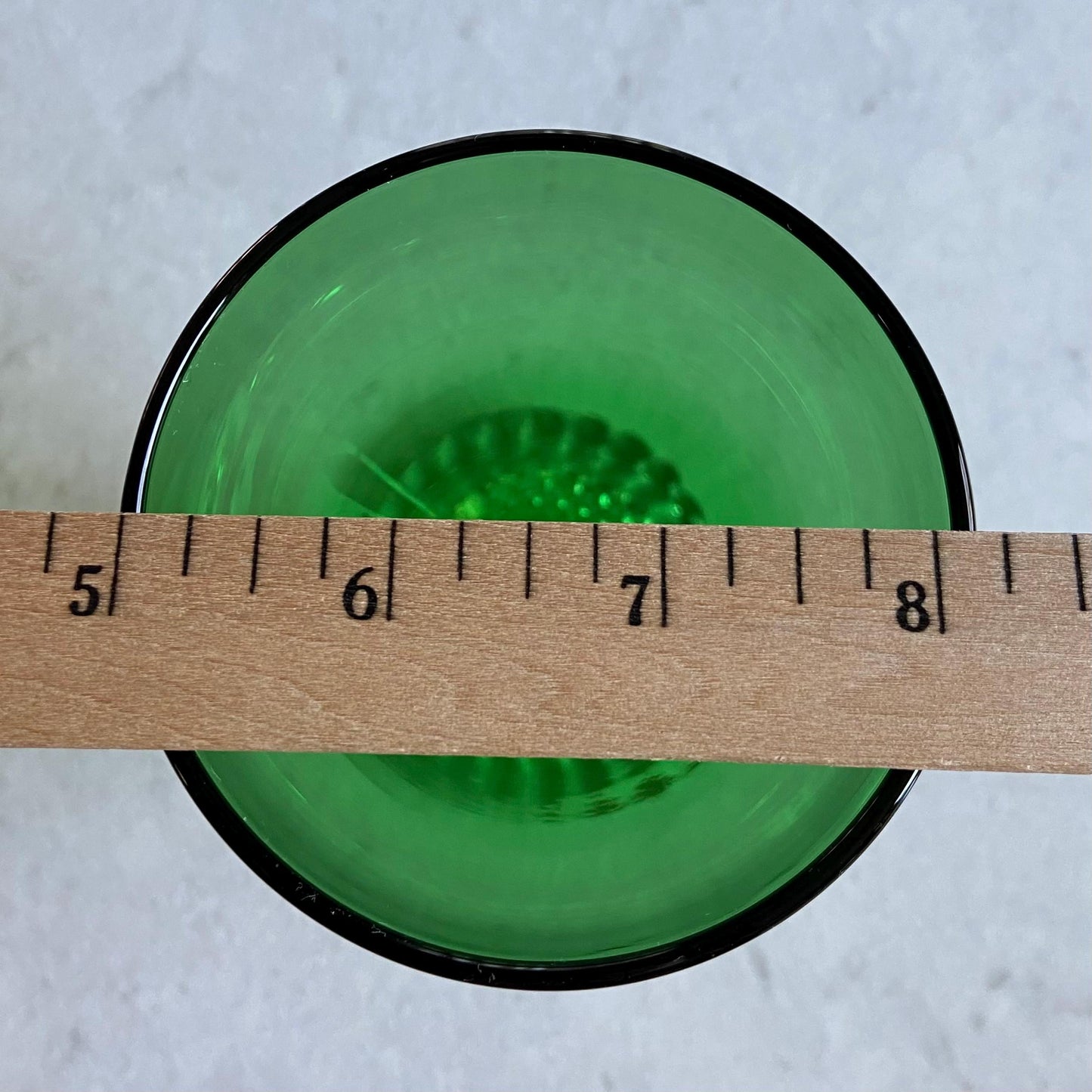 Vintage Anchor Hocking Bubble Foot Green Glasses - Set of 4