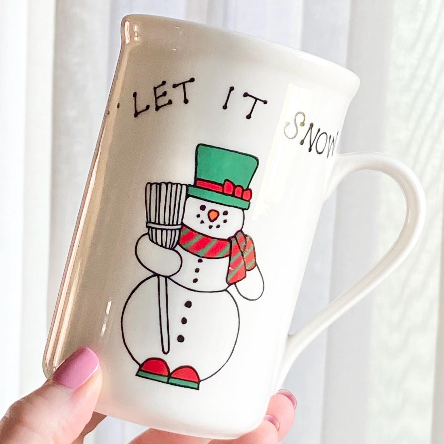 Vintage International Silver Let it Snow Snowman Mugs and Spoons - 4 sets, 8 pieces total