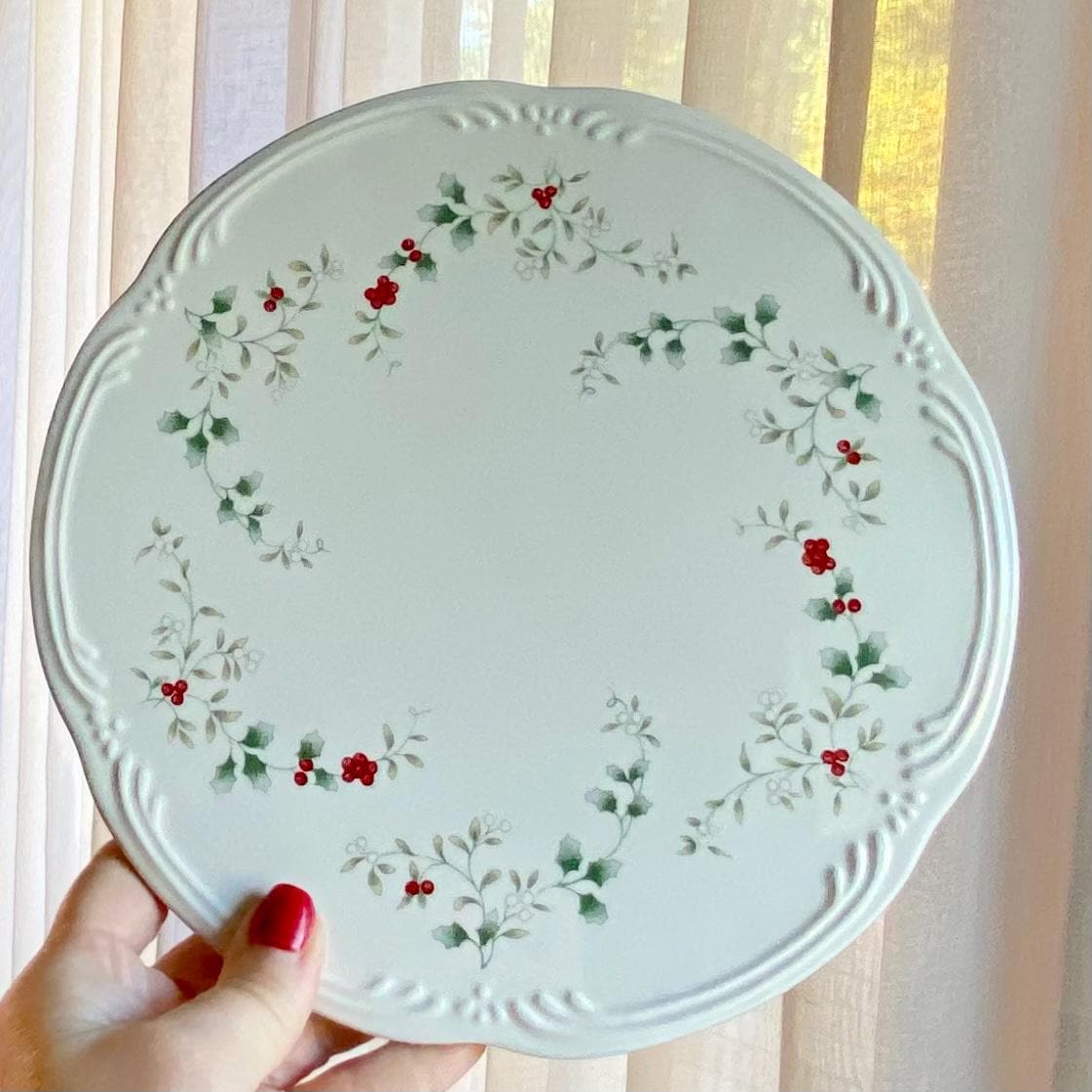 Vintage Pfaltzgraff Winterberry Cheese Plate / Trivet