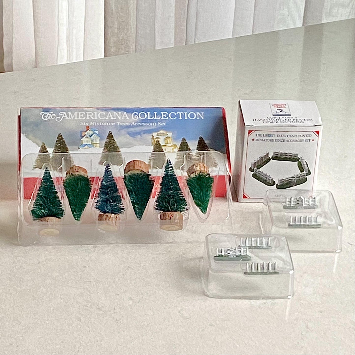 Vintage Liberty Falls Americana Collection Village - 15 Buildings, 9 Figurine Sets, Community Christmas Tree