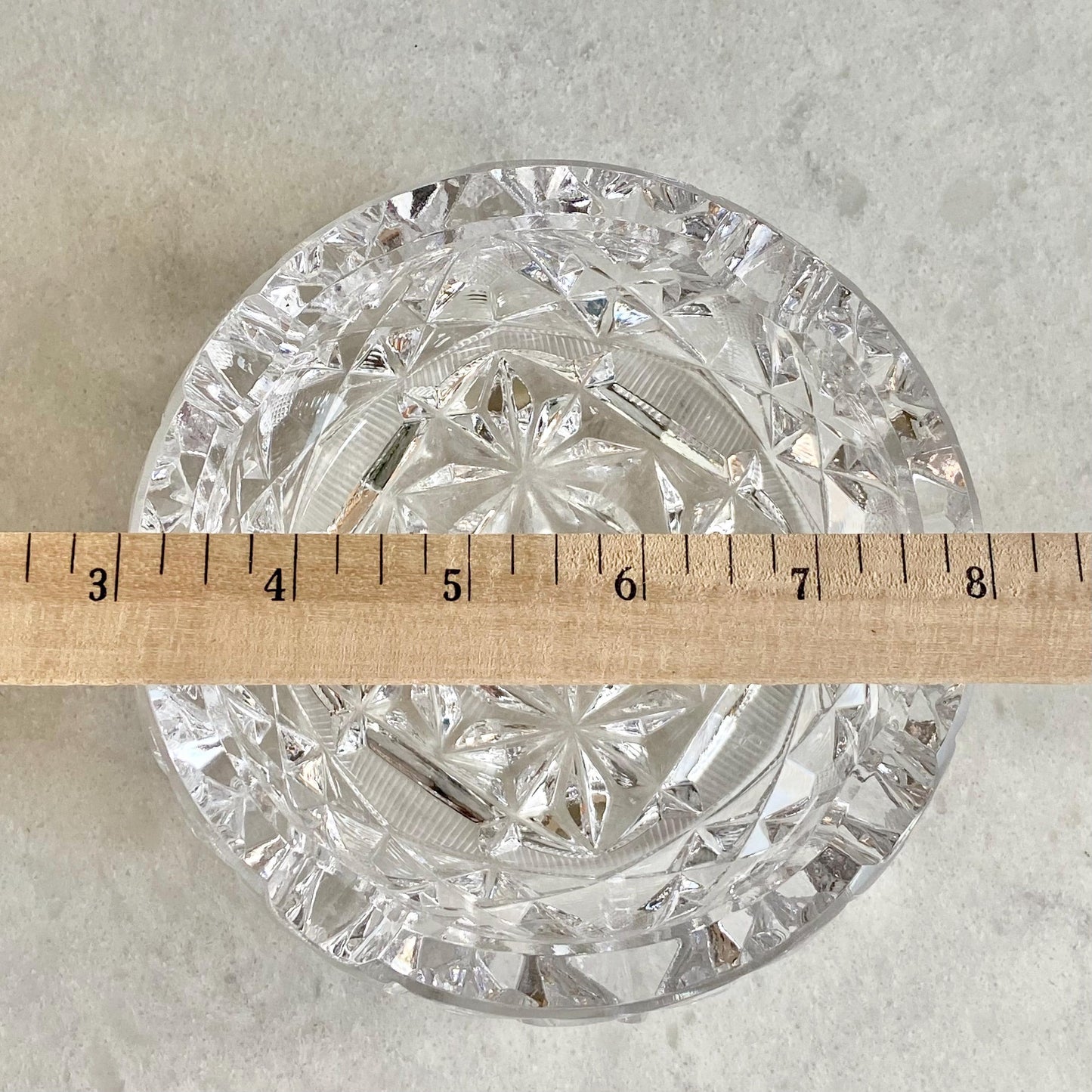 Vintage Cut Crystal Four Slot Ashtray