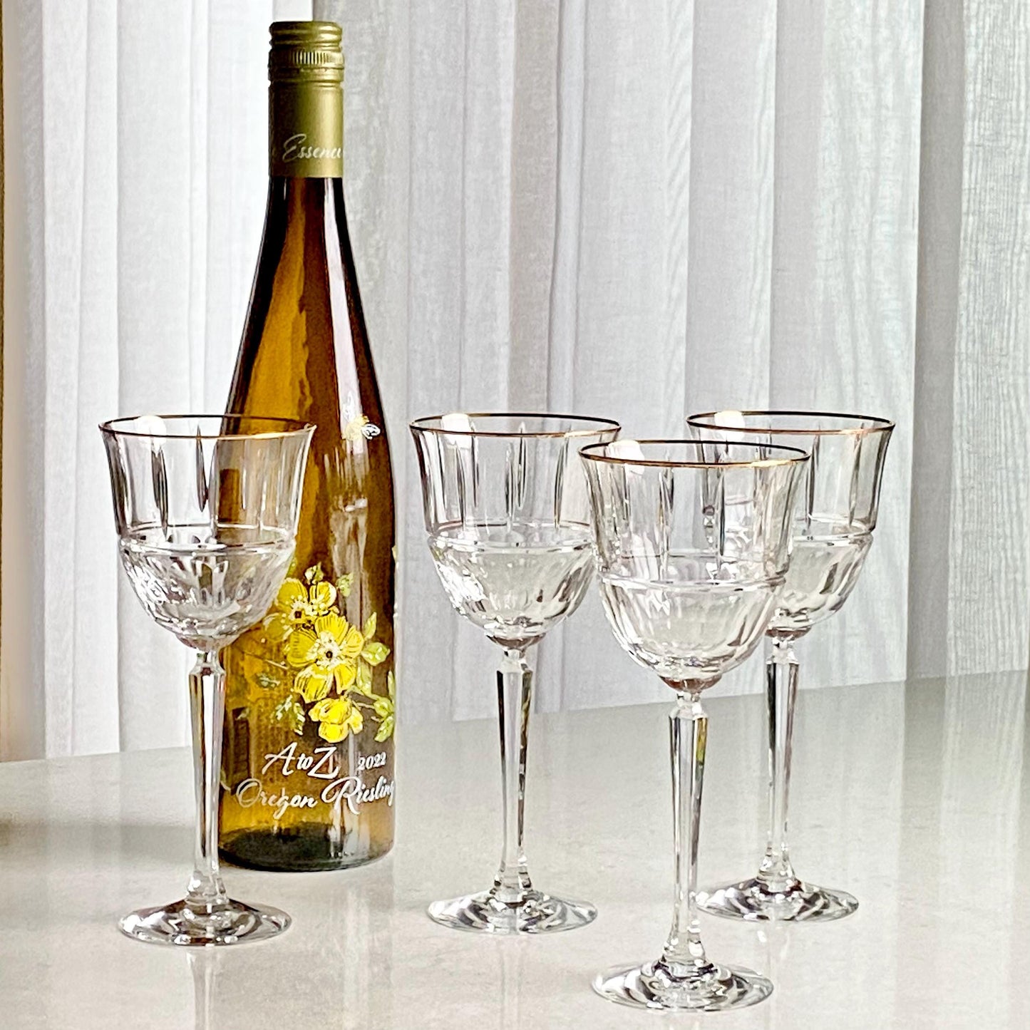 Vintage Lenox Classic Regency Gold Rim Glasses (circa 1988 - 1992) - Set of 4