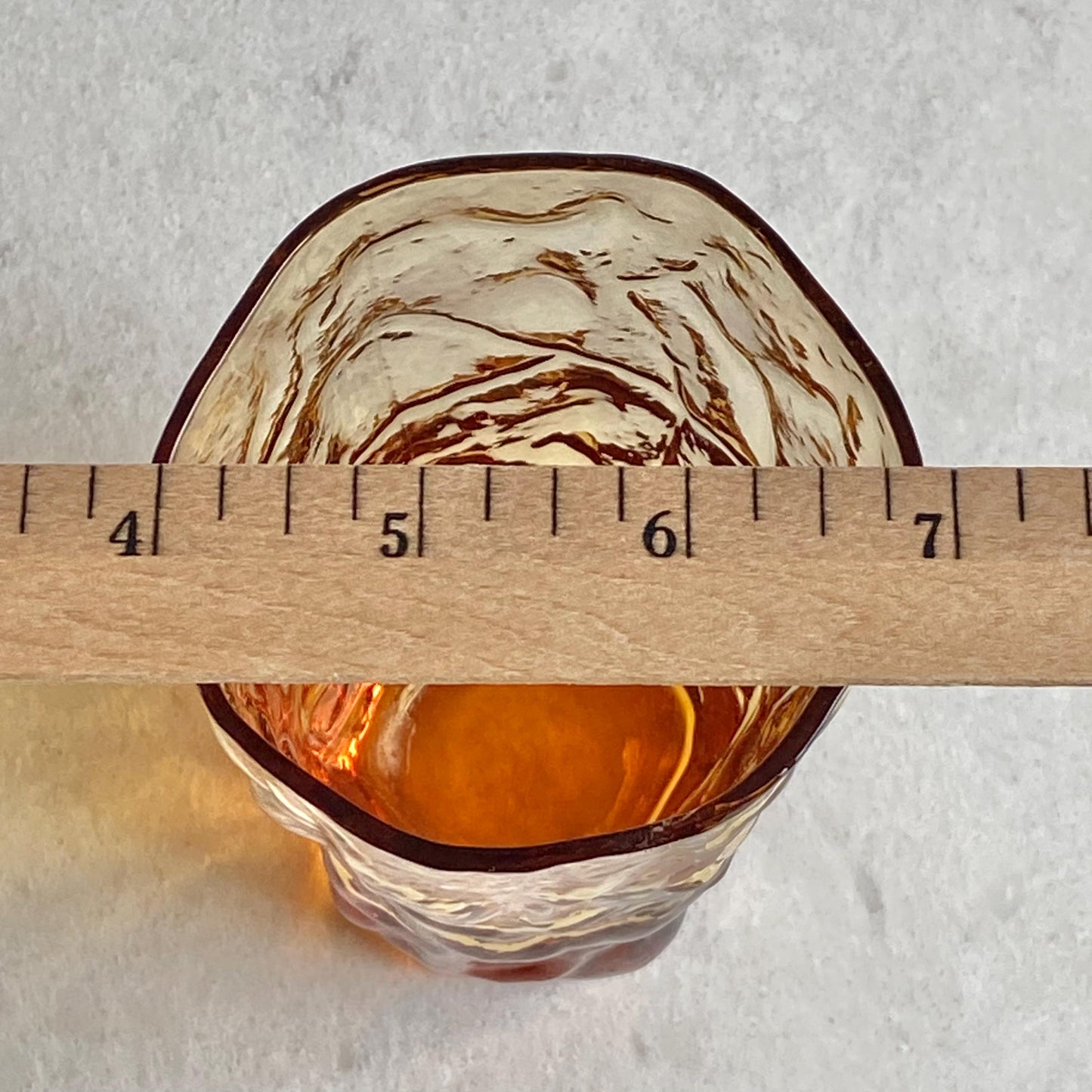 Vintage Seneca Driftwood Amber Crinkle 10 Ounce Tumbler Glasses - Set of 10