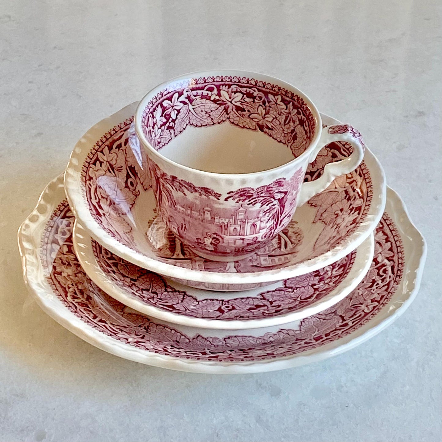 Vintage Franciscan Pink Vista Service for Four (circa 1983 - 1989) - 16 pieces total