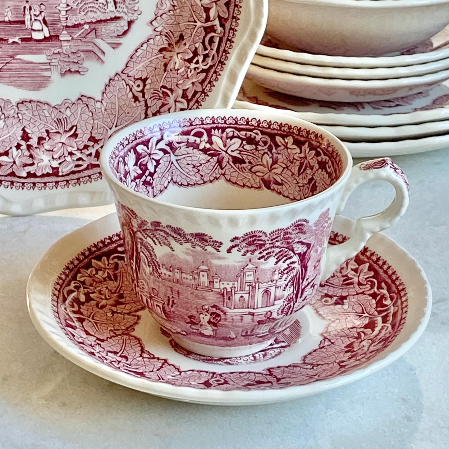 Vintage Franciscan Pink Vista Service for Four (circa 1983 - 1989) - 16 pieces total