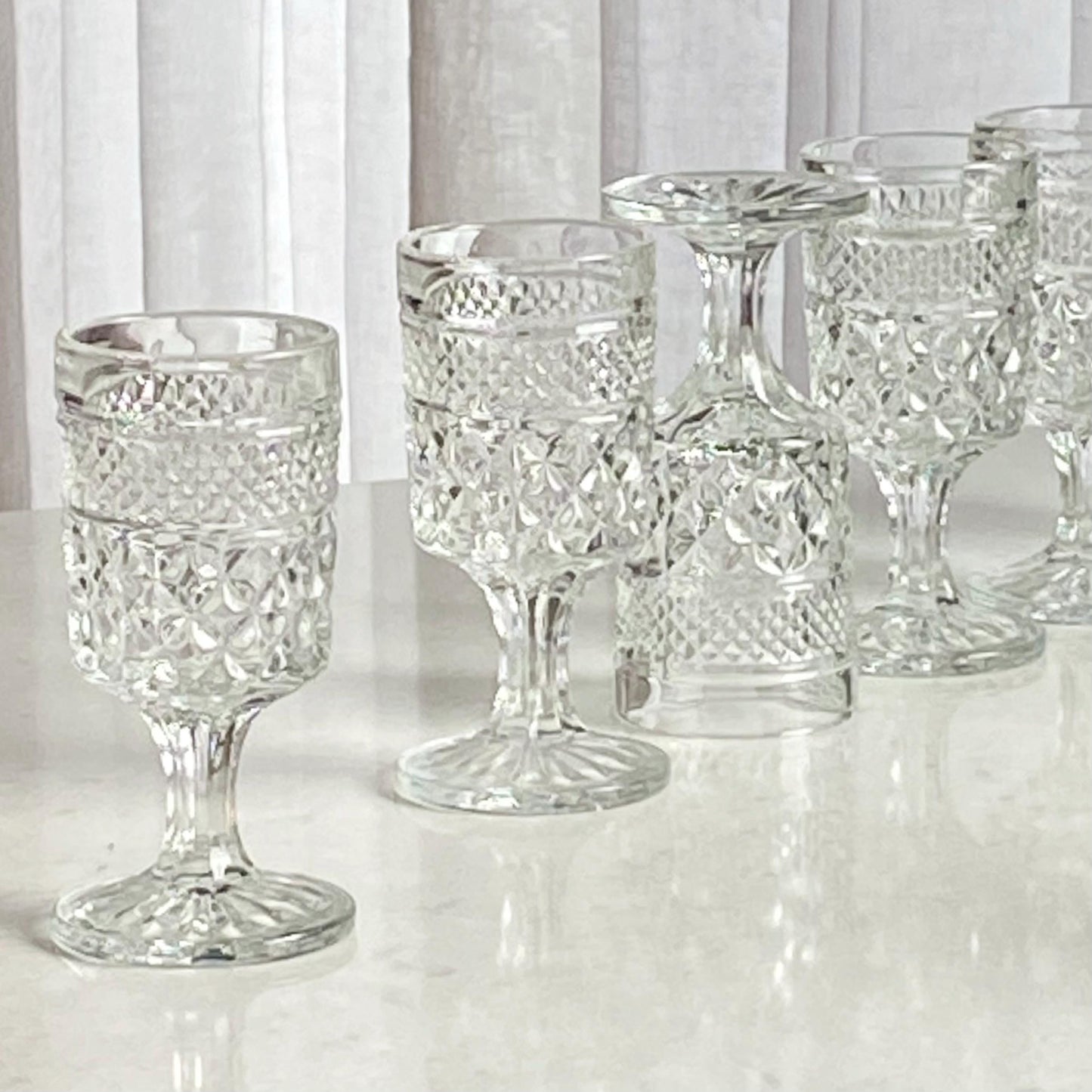 Vintage Anchor Hocking Wexford 3 Ounce Glasses (circa 1962 - 1998) - Set of 10