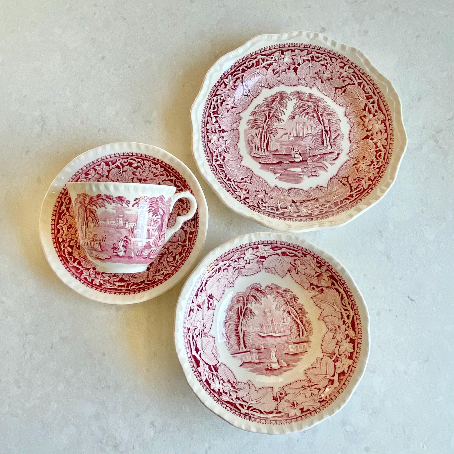 Vintage Franciscan Pink Vista Service for Four (circa 1983 - 1989) - 16 pieces total