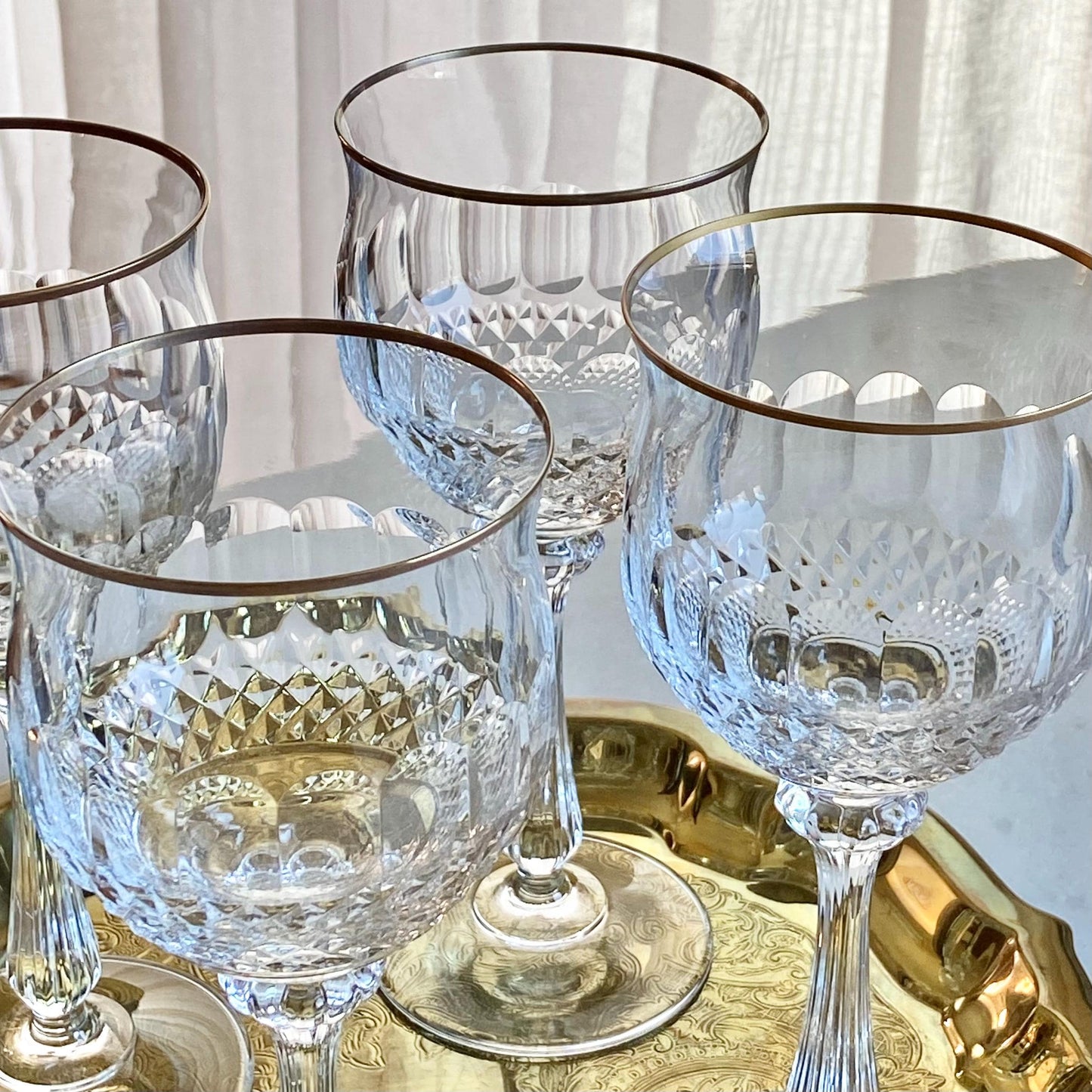 Vintage Mikasa Gold Crown Glasses (circa 1983 - 1987) - Set of 4