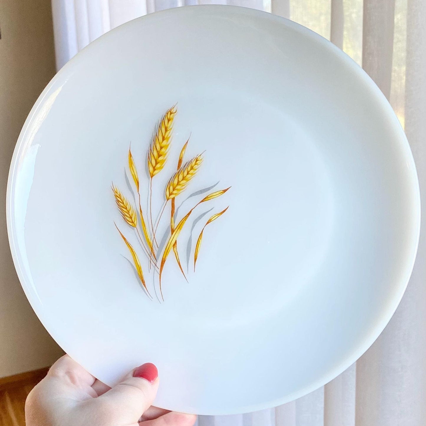 Vintage Anchor Hocking Fire King 10 Inch Wheat Plates (circa 1962 - 1966) - 16 available