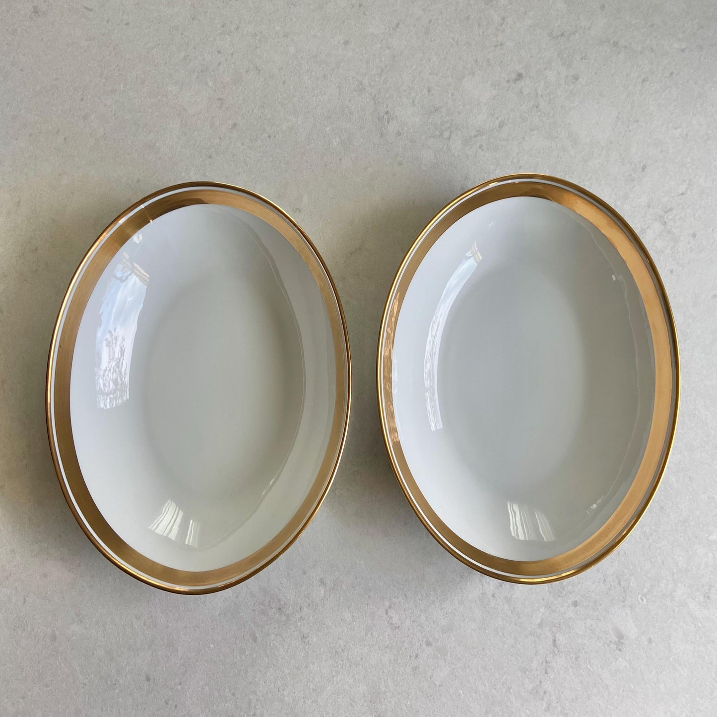 Vintage Fitz & Floyd Renaissance Black on White Oval Serving Bowls (circa 1984 - 1996) - 2 Available