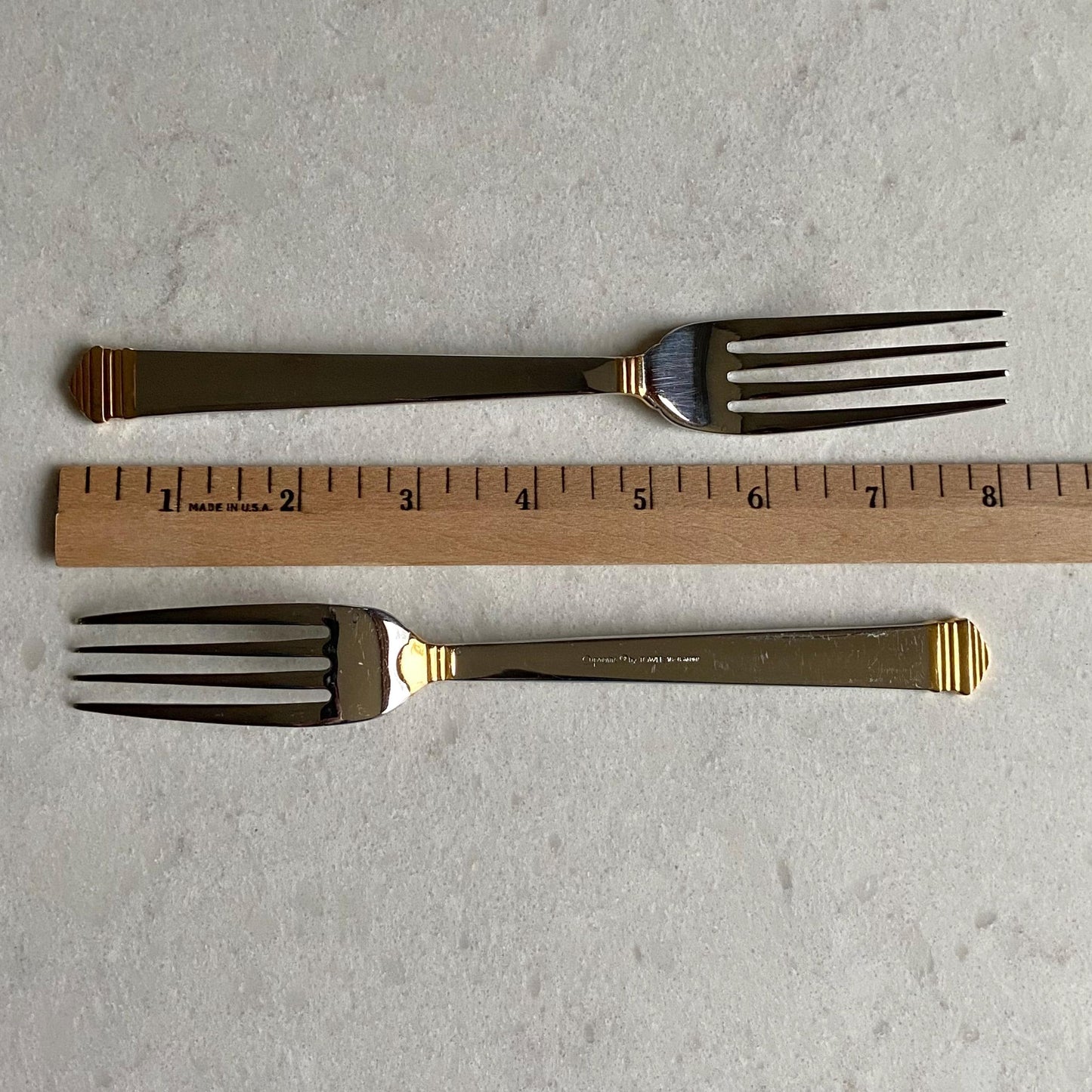 Vintage Towle Colonnade Gold Accent Flatware - 12 settings plus hostess set - 65 pieces total