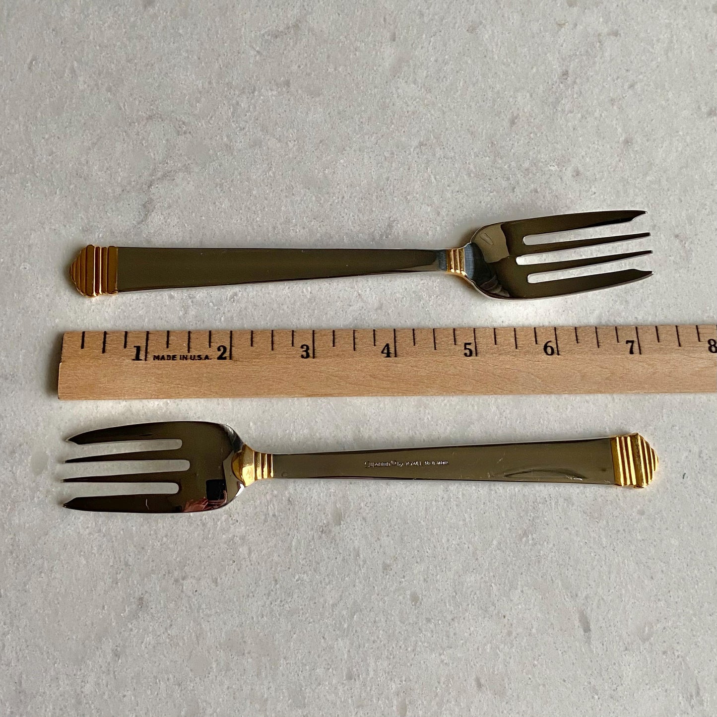 Vintage Towle Colonnade Gold Accent Flatware - 12 settings plus hostess set - 65 pieces total