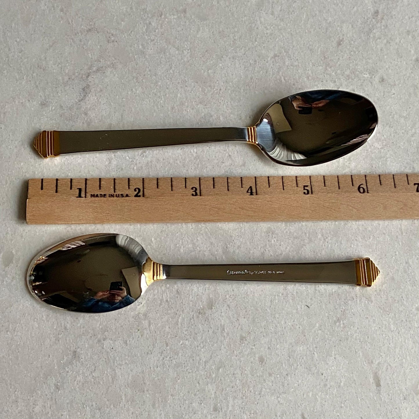 Vintage Towle Colonnade Gold Accent Flatware - 12 settings plus hostess set - 65 pieces total