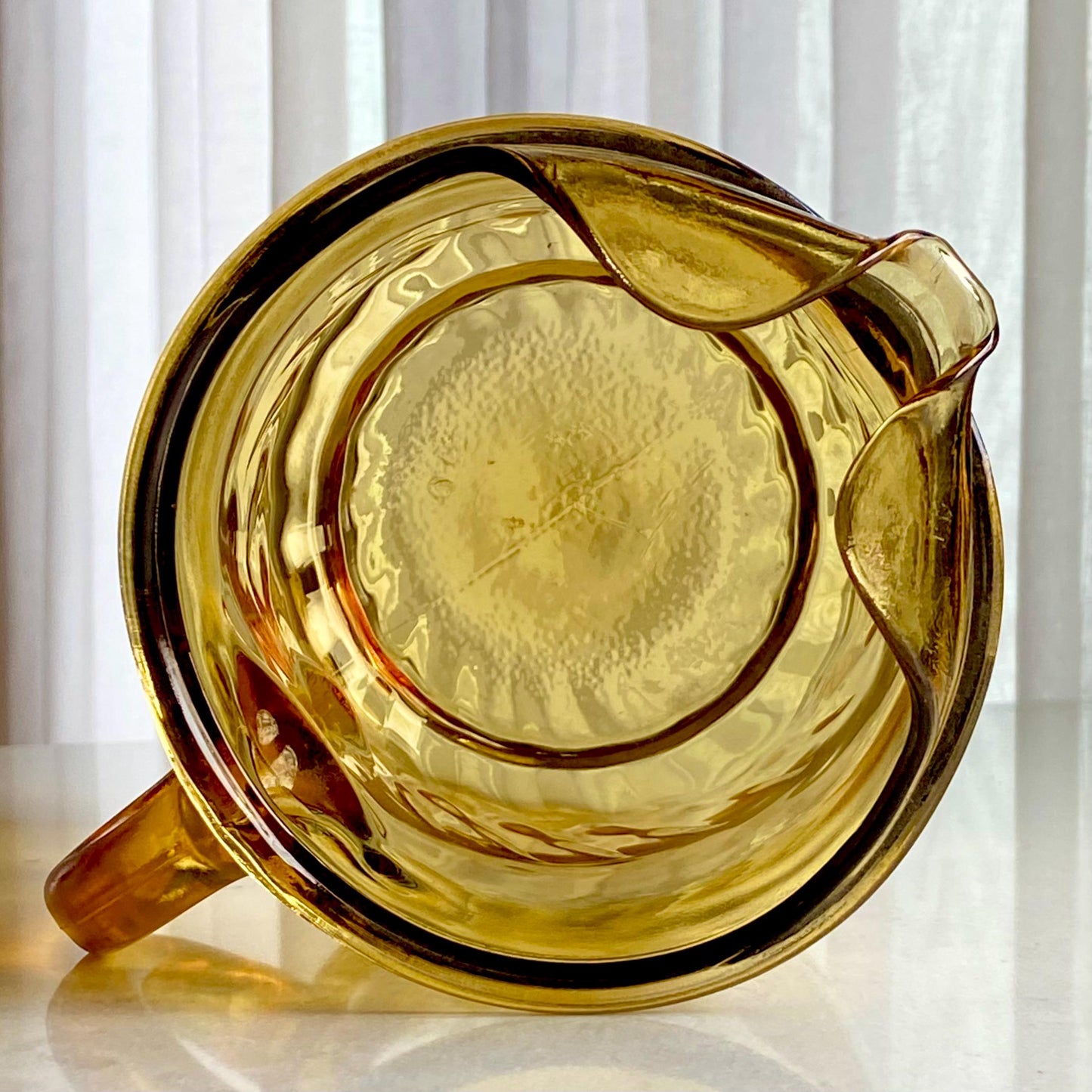 Vintage Amber Swirl Pitcher