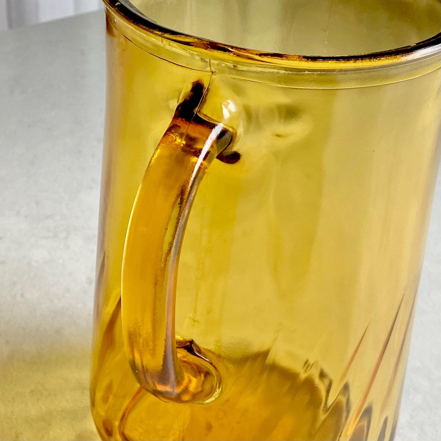 Vintage Amber Swirl Pitcher