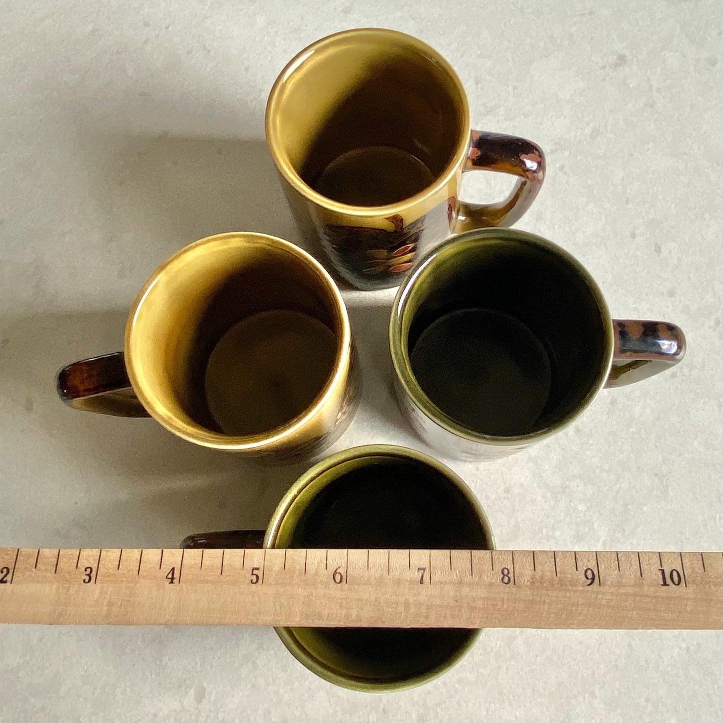 Vintage Otagiri Owl, Flower and Apple Mugs - Set of 4