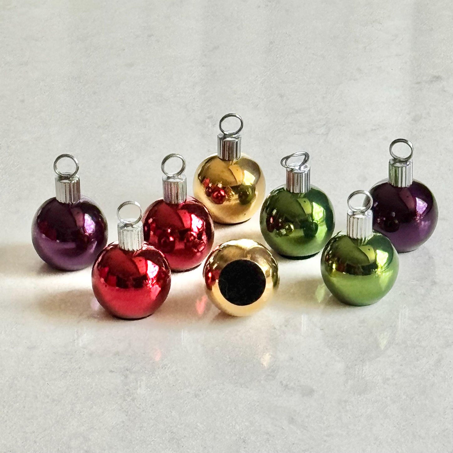 Vintage Christmas Ornament Place Card Holders - Set of 8