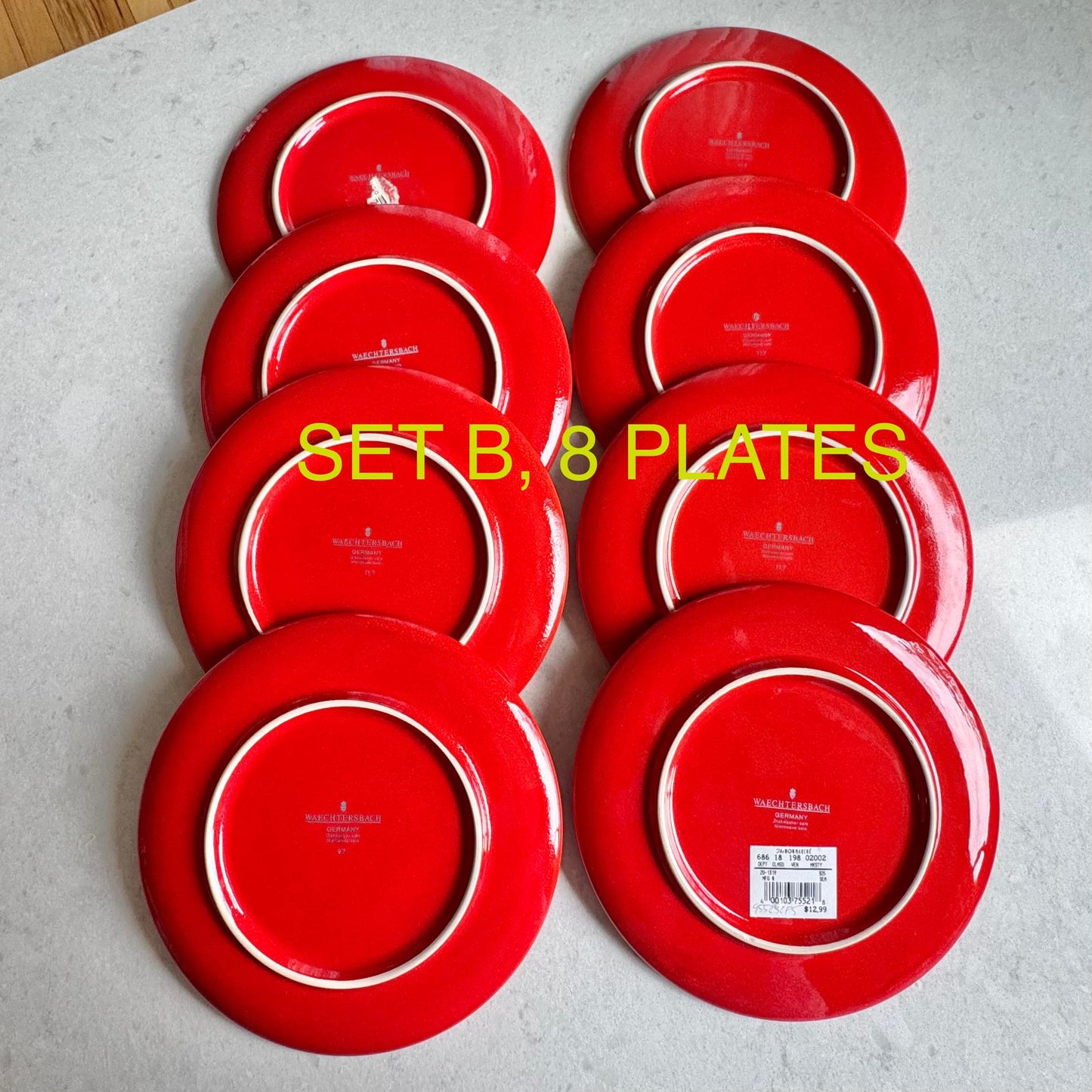 Vintage  Waechtersbach Red Christmas Tree 7-3/4 Inch Plates - 14 available
