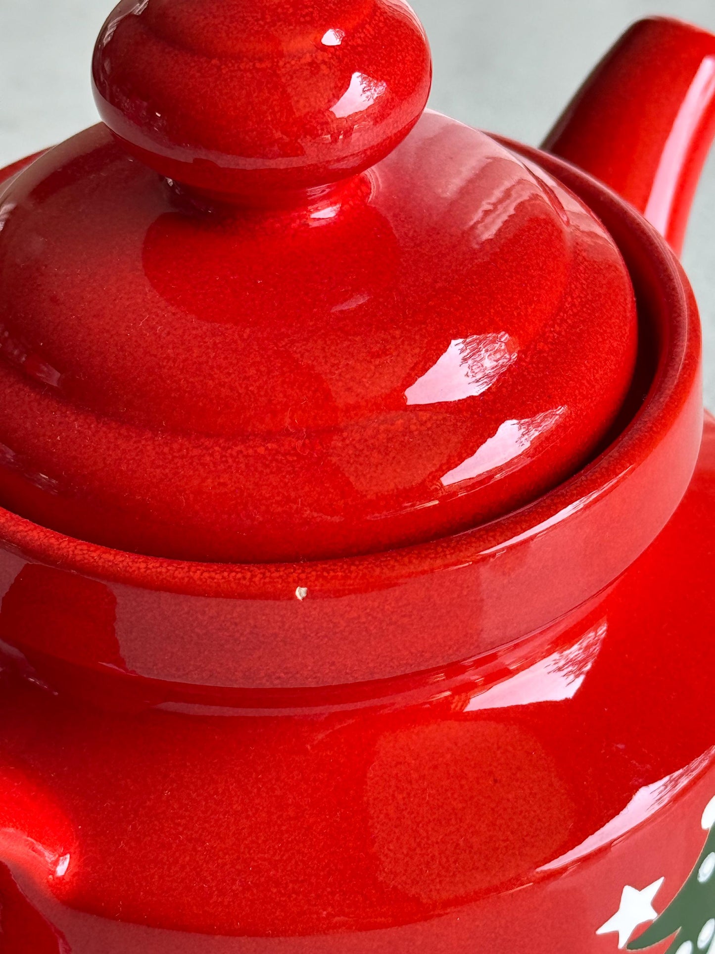 Vintage Waechtersbach Red Christmas Tree Teapot