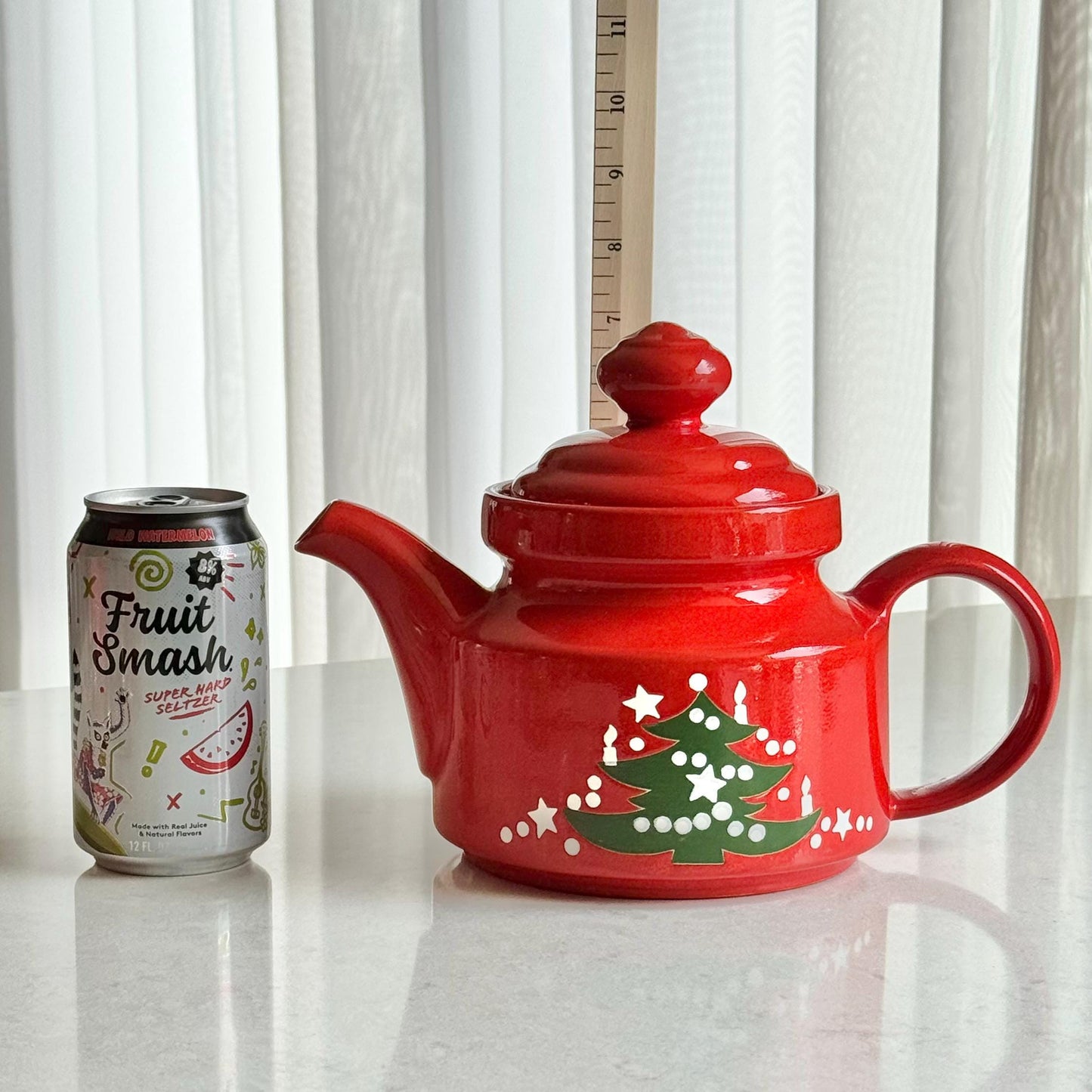 Vintage Waechtersbach Red Christmas Tree Teapot