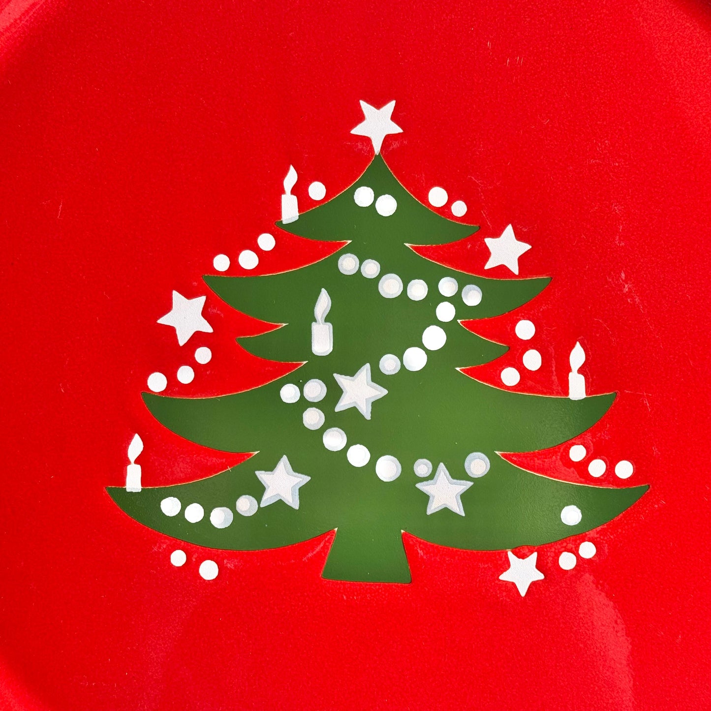 Vintage Waechtersbach Red Christmas Tree 12 Inch Platter